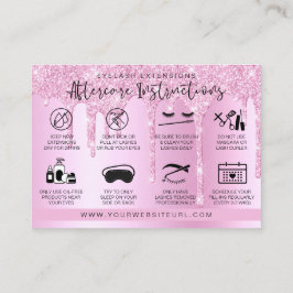 Cartão De Visita Lash Extension Pink Drivers