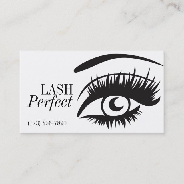 Cartão De Visita Lash Extensions Beauty Salon (Frente)