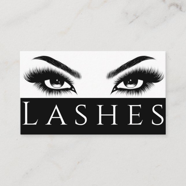 Cartão De Visita Lash Extensões Brows & Lashes Salão (Frente)