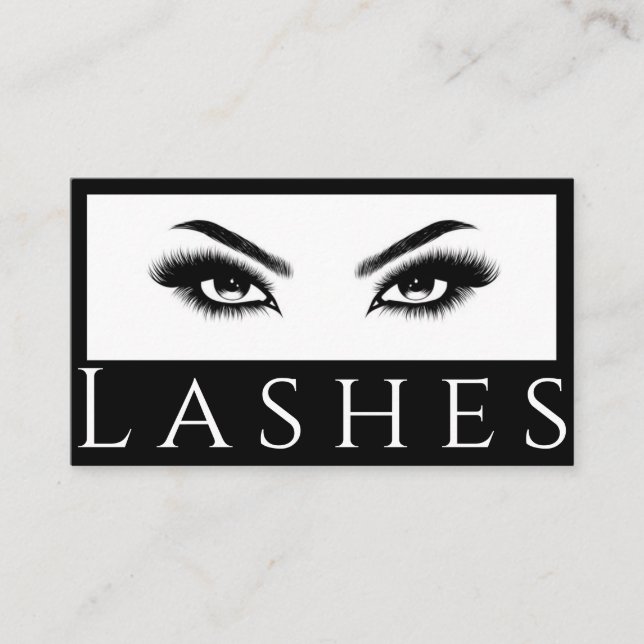Cartão De Visita Lash Extensões Brows & Lashes Salão (Frente)