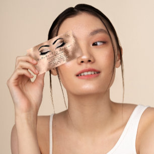 Cartão De Visita Lash Glitter Lash Oculto Aberto Fechar Olho