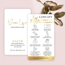 Lash Lift & Tint Afcare Guide White & Dourado