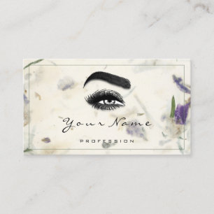 Cartão De Visita Lash Makeup SPA Beauty Floral QR LOGO Mint Green