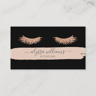 Cartão De Visita Lash Services Modern Elegant Watercolor