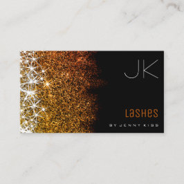 Cartão De Visita Lashes Artista Ouro Luminoso Trendência das Estrel
