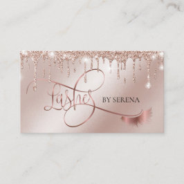 Cartão De Visita Lashes Beauty Makeup Girl Lash Extension Elegante