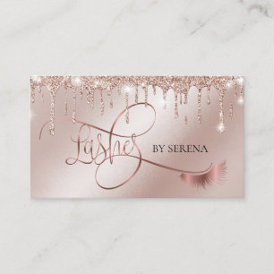 Cartão De Visita Lashes Beauty Makeup Girl Lash Extension Elegante