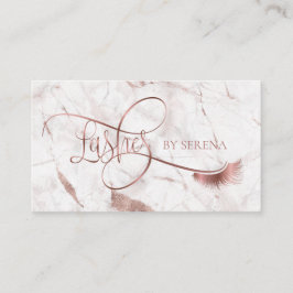 Cartão De Visita Lashes Beauty Makeup Girl Lash Extension Marble