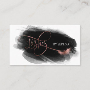 Cartão De Visita Lashes Beauty Makeup Girl Lash Extension Marble Bu