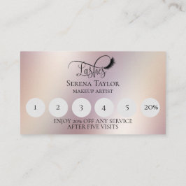 Cartão De Visita Lashes Beauty Makeup Girl Lash Holographic Lealdad