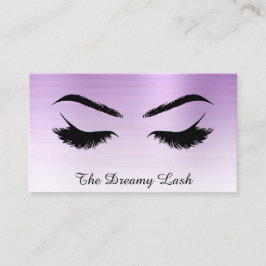 Cartão De Visita *~* Lashes Brows Extensões QR Metal VIOLET