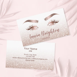 Cartão De Visita Lashes & Brows Makeup Artist Rosa