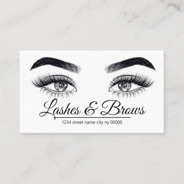 Cartão De Visita Lashes & Brows Salon (Frente)