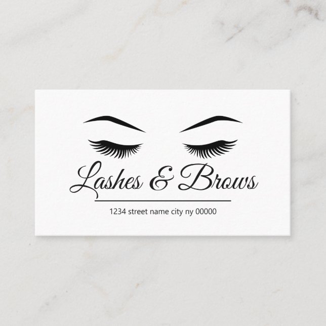 Cartão De Visita Lashes & Brows Salon (Frente)
