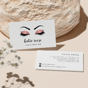 Cartão De Visita Lashes Dourados e Bela Bela Boca-Cola