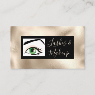Cartão De Visita Lashes Elegantes e Artistas de Maquiagem, Nome de 