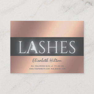 Cartão De Visita Lashes Extensão depois das instruções de rosa