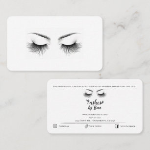 Cartão De Visita Lashes Longos Eyelash Extensions Beleza