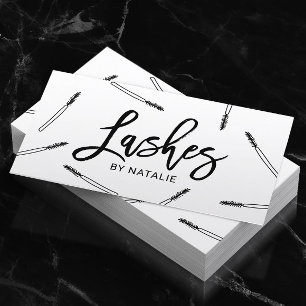 Cartão De Visita Lashes Makeup Artist Cute Mascara Wands Salon