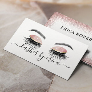 Cartão De Visita Lashes Makeup Artist Long Eyelash Extensions
