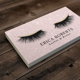 Cartão De Visita Lashes Makeup Artista Blush Pink Beauty Salon
