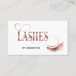 Cartão De Visita Lashes Moderno Rosa, Artista de maquiagem da tipog