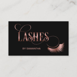 Cartão De Visita Lashes Moderno Rosa, Artista de maquiagem da tipog