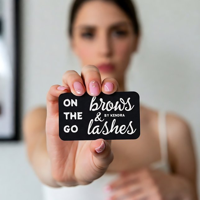 Cartão De Visita Lashes móveis Brows (Mobile Lashes Brows Business Cards)