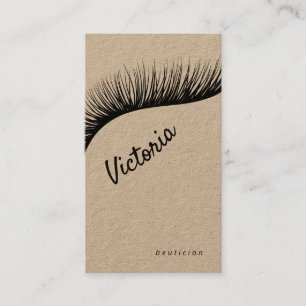 Cartão De Visita Lashes O artista de maquiagem de kraft russa cíli
