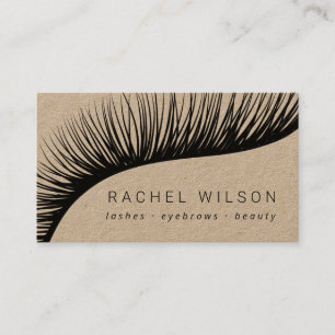 Cartão De Visita Lashes O olho do artista da maquilhagem da coroa r