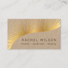 Cartão De Visita Lashes O olho do artista de maquilhagem de ouro da
