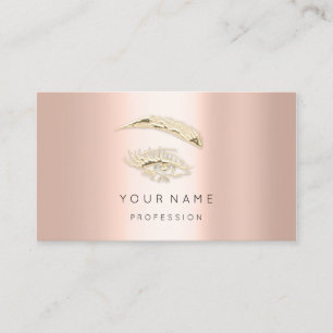 Cartão De Visita Lashes profissionais Brows Logotipo de ativação 