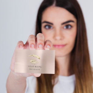 Cartão De Visita Lashes profissionais Brows Logotipo de ativação Pó