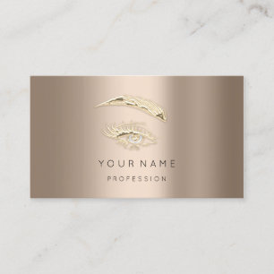 Cartão De Visita Lashes profissionais Brows Makeup Logotipo Rosa Bl