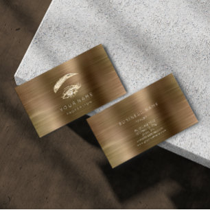 Cartão De Visita Lashes Profissionais Irromperam Ouro De Maquiagem 