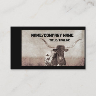 Cartão De Visita lástima de sepse de vaca, aspecto de colheita rúst