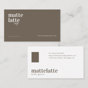 Cartão De Visita Latte Moderno Elegante Minimalista Profissional