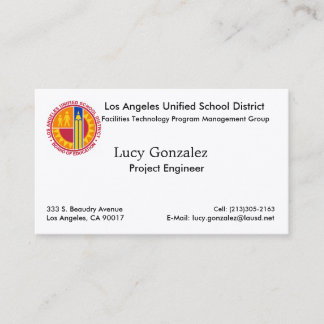 Cartão De Visita LAUSD Business Card