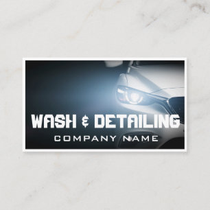 Cartão De Visita Lava Automotiva de Automotivo e Escuridão Moderna 