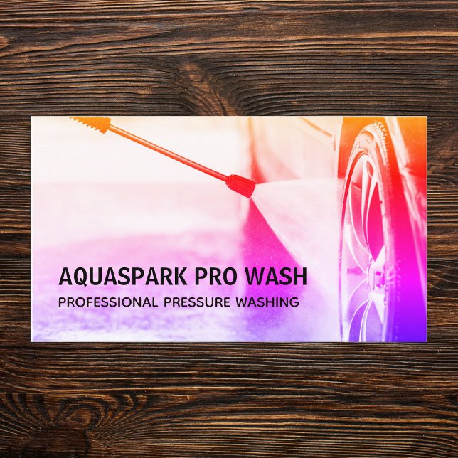 Cartão De Visita Lavagem por pressão (Pressure Washing Business Cards)