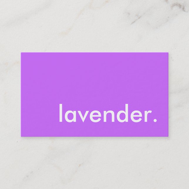 Cartão De Visita lavanda. (Frente)
