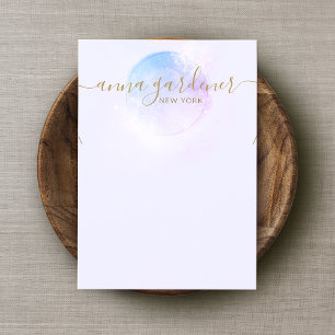 Cartão De Visita Lavanda Artística Colar De Manchas De Aquarelas Ne