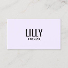 Cartão De Visita Lavanda de fontes em negrito moderno