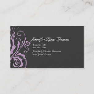 Cartão De Visita Lavanda e Cinza