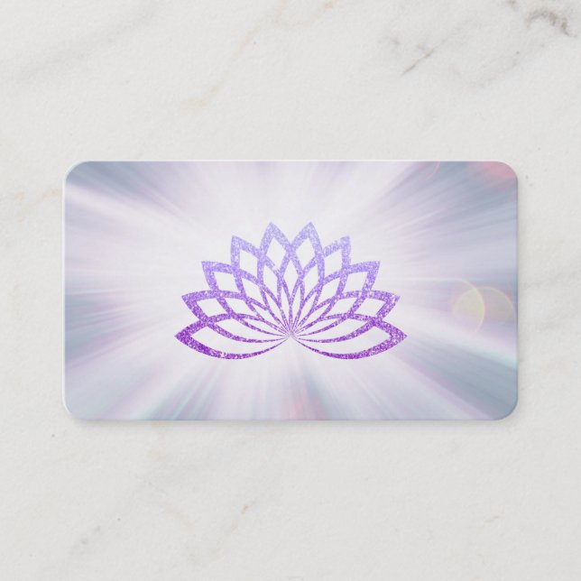 Cartão De Visita *~* Lavanda Lotus Rays Reiki Heat Energy (Frente)