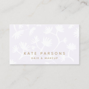 Cartão De Visita Lavanda Sutil Padrão Floral Salão de Beleza