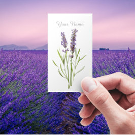 Cartão De Visita Lavanda Vintage