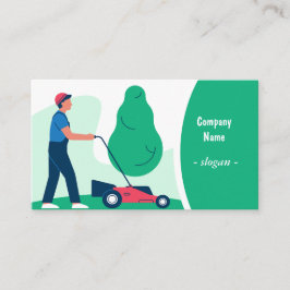 Cartão De Visita Lawn and Landscaping Business Card Template