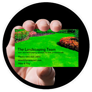 Cartão De Visita Lawn And Landscaping Modern Business Cards