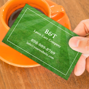 Cartão De Visita Lawn Care Field Grass Business card